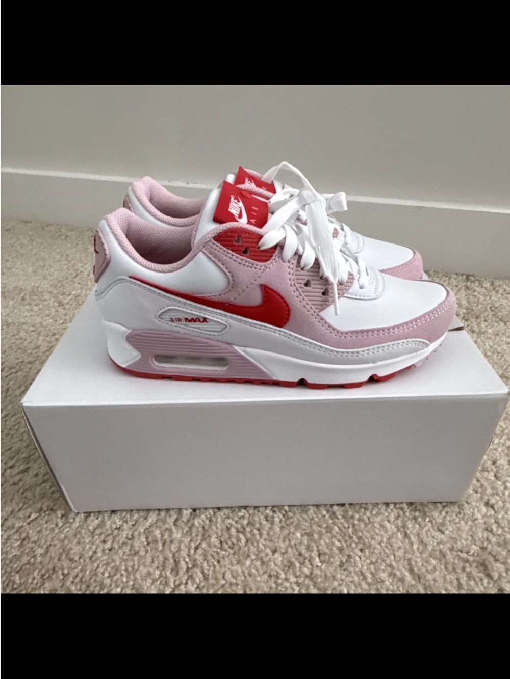 Nike Women’s Air Max Sneakers - White, Pink & Red